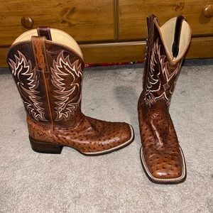 Cody James Men's Full Quill Ostrich Exotic Boots - Square Toe